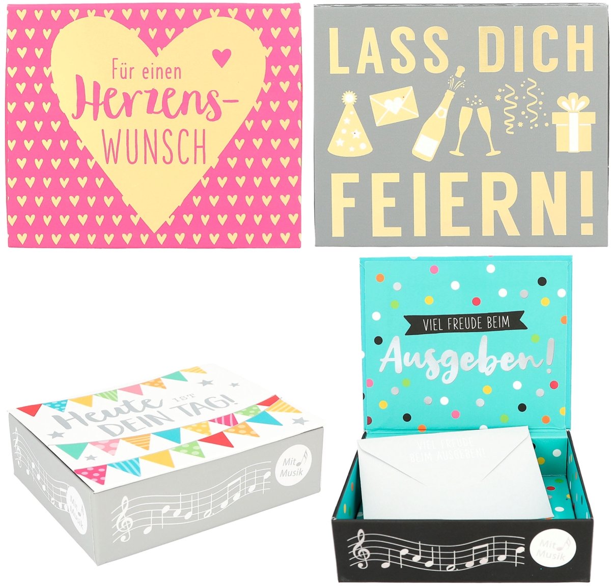 Depesche cadeau soundbox geld en bon, muziekdoosje, 11,2x9,5x3,5cm.