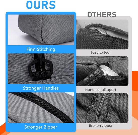 Dailygoods- Lunchtas met riem - Herbruikbare geïsoleerde Koeltas - Waterdichte Koeltas - Dubbele vakken - Groot zakformaat 26x21x14 cm - Koeltasje van Dailygoods — afbeelding 2