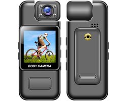 Dailygoods- Bodycamera HD 4K – Draagbare Actie Camera – Nachtzicht – Bewegingsdetectie – Roterende Lens – Compact ontwerp – Actiecamera