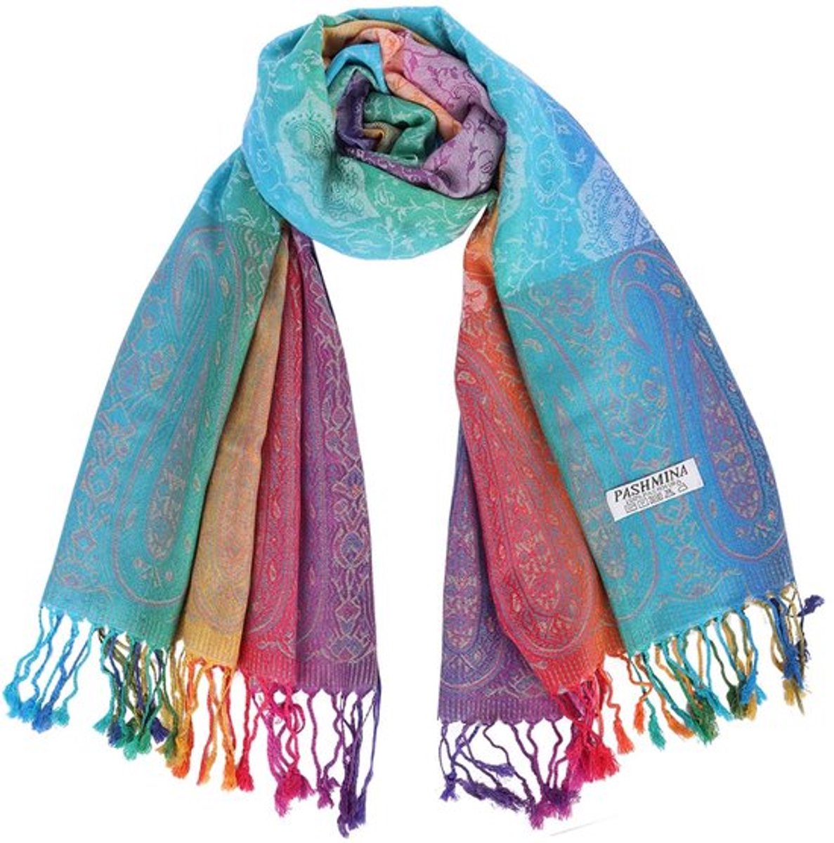 Warme etnische sjaal 70x180 cm voor winter van EGoods