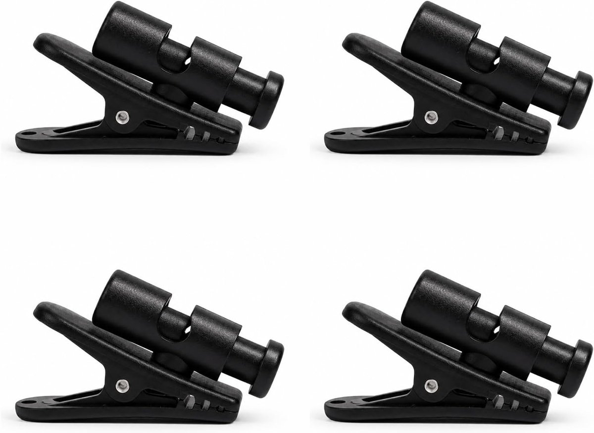 Hoofdtelefoonkabelclips set van 4 - 360 graden draaibaar - ABS-kunststof - sterke grip voor oortelefoons - ShopVlot