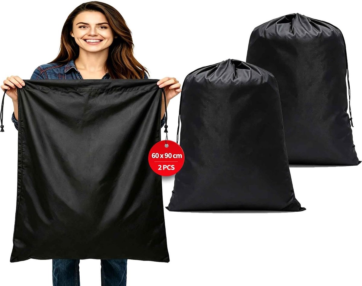 Reiswaszakken 2-delig - Extra groot 90 x 60 cm - Duurzaam 120L - Ideaal voor onderweg - ShopVlot