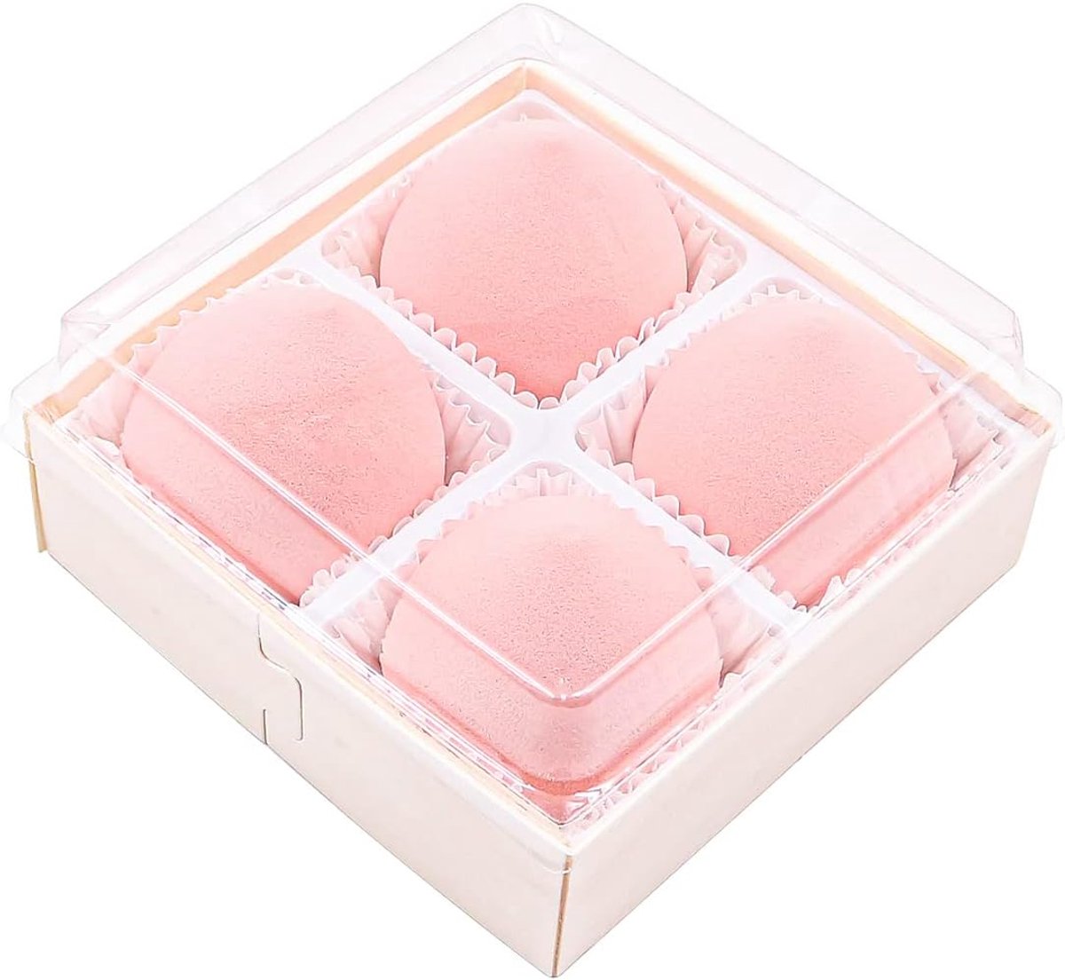 Make-up sponsen 4 stuks - Roze marshmallow vorm - Zacht en absorberend - Voor een gelijkmatige applicatie - ShopVlot