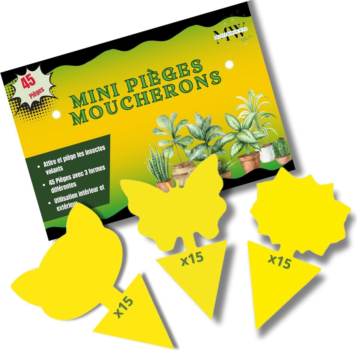 Insectenvallen zelfklevend - Geel - Muggenscherm - Eenvoudig in gebruik - ShopVlot