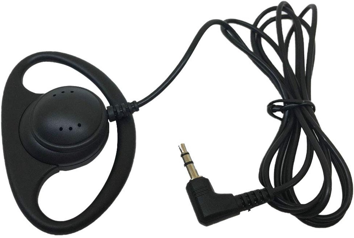 Stereo hoofdtelefoon 3,5 mm - zwart - unieke pasvorm - ideaal voor vertalingen en rondleidingen - ShopVlot