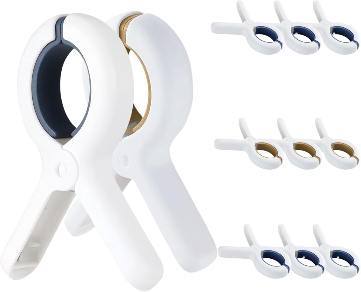 Strandstoel handdoekclips set van 9 - stevige kunststof - windbestendig - ideaal voor stranduitjes - ShopVlot