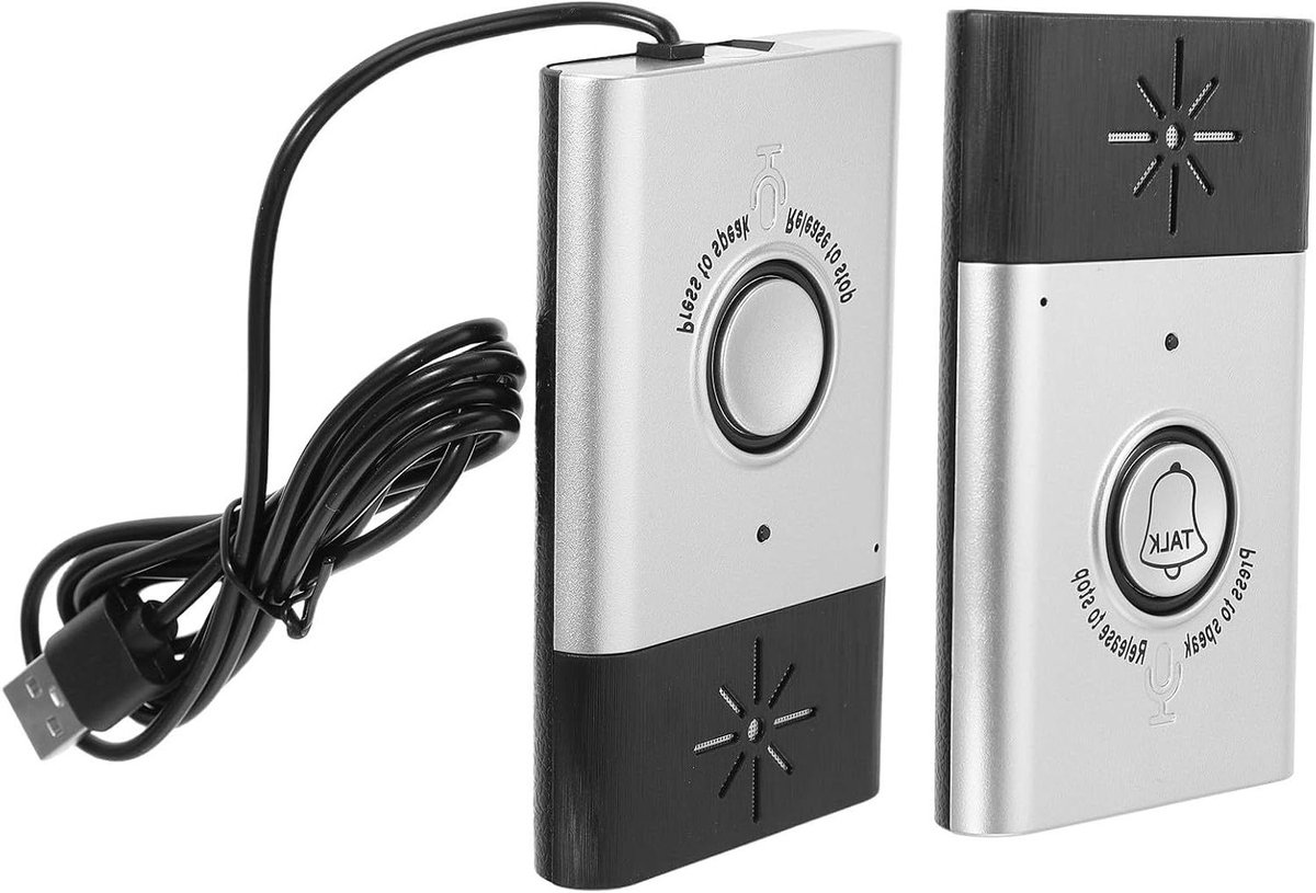 Draadloze Intercom Deurbel - Spraak Intercom - Veilig Bezoekers Ontvangen - Sterke Signaalpenetratie - 10 x 6 x 1.48 cm
