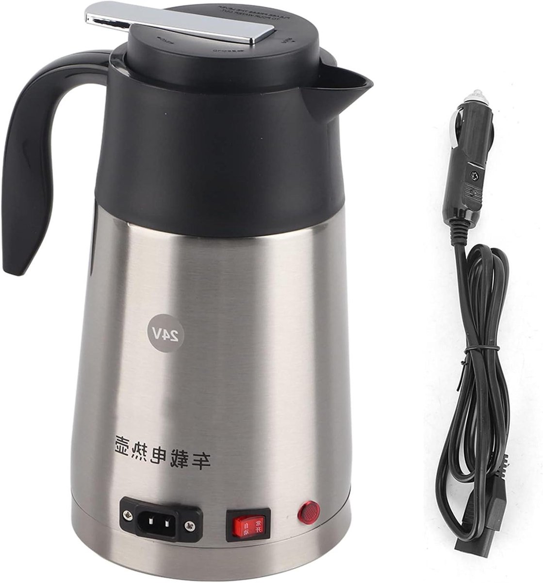 Waterkoker Auto - Theeketel Reis - Warme Dranken Maken - Dubbele Verwarmingsmethode - 1.2 Liter - Zwart