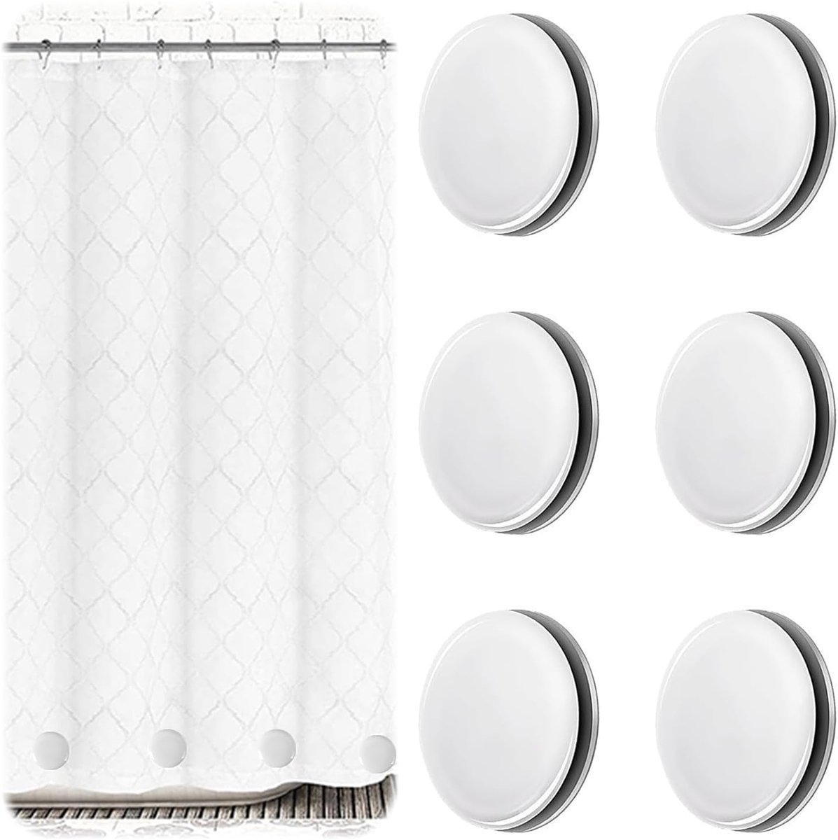 Curtain weights 4 cm - magnetisch - wit - stabilisatie voor gordijnen - ShopVlot
