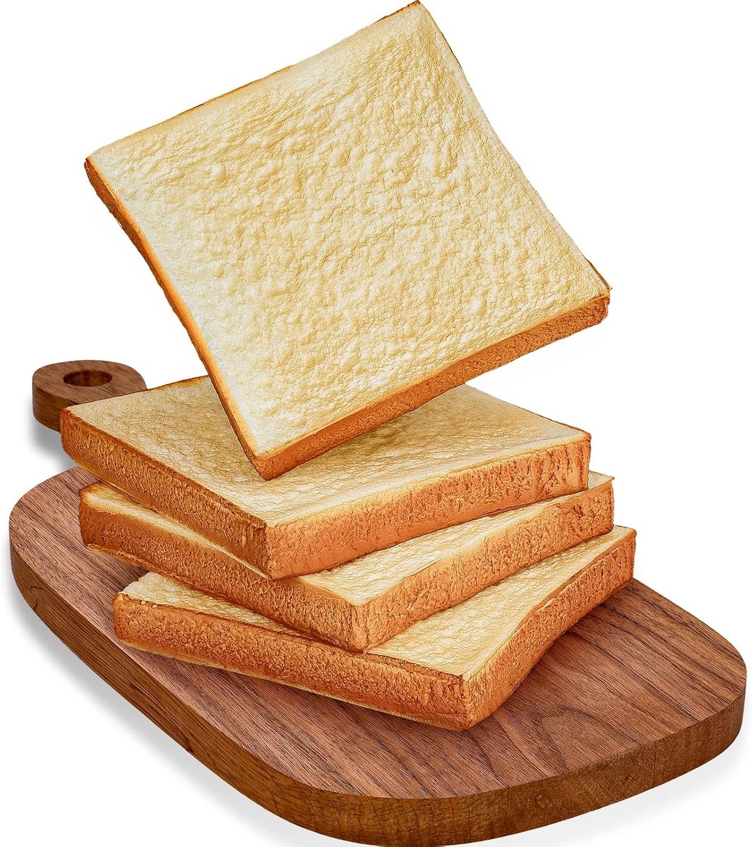 Nepproducten 10cm - Realistische Toast Plakken - 4 Stuks - Perfect voor Fotografie en Decoratie - ShopVlot