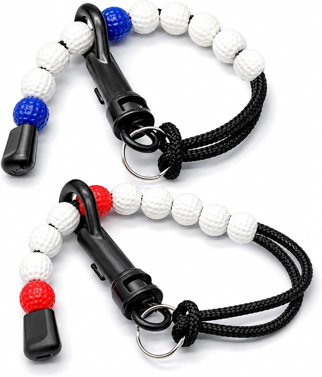 Golf-kralenteller 2 stuks - nylon kralen - stevige clip - handige slagteller voor golfers - ShopVlot