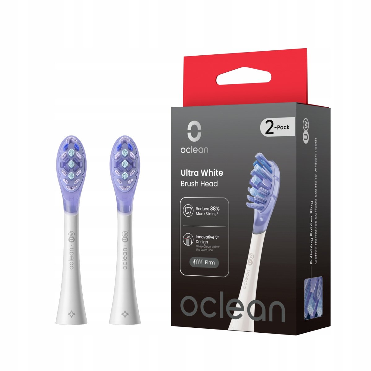 2x Merkloze Whitening Opzetborstels voor Elektrische Tandenborstels - Wit