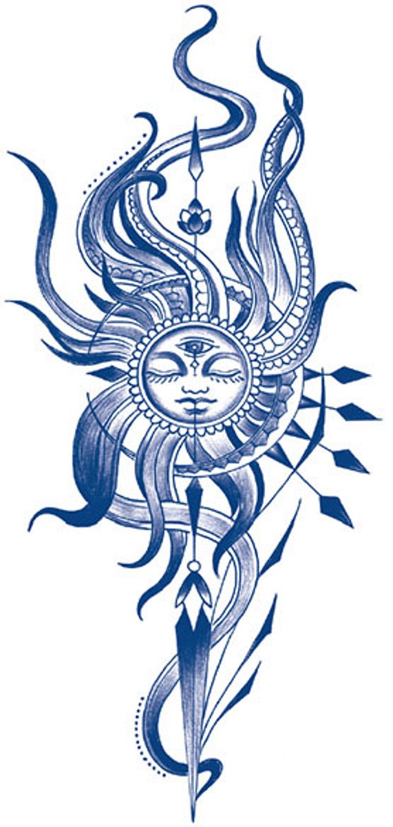 Tijdelijke tattoo Sacred Sun 2 weken