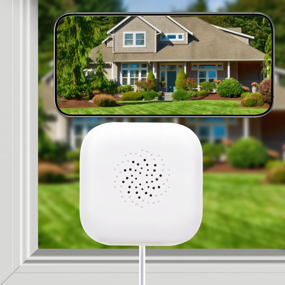 Raamcamera 3MP 2K - 5G en 2.4G WiFi - AI Nachtzicht - Realtime Bewegingsdetectie en 2-weg Audio - ShopVlot
