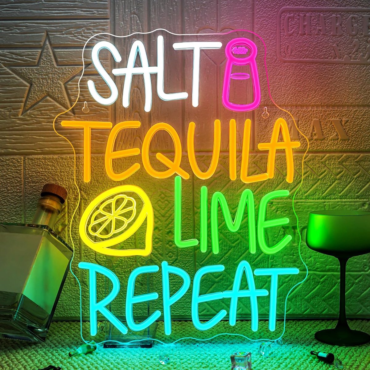 Neon sign tequila lime - kleurrijk ontwerp - sfeervolle verlichting - perfect voor feestjes - ShopVlot