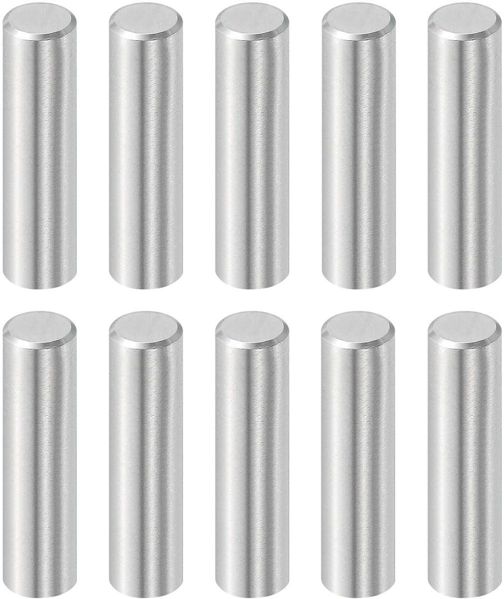 10 stuks 8 mm x 30 mm houten stiften, cilindrische pennen van 316L roestvrij staal, planksteun, stangbevestiging, metalen stiften, zilverkleurig, 10 stuks