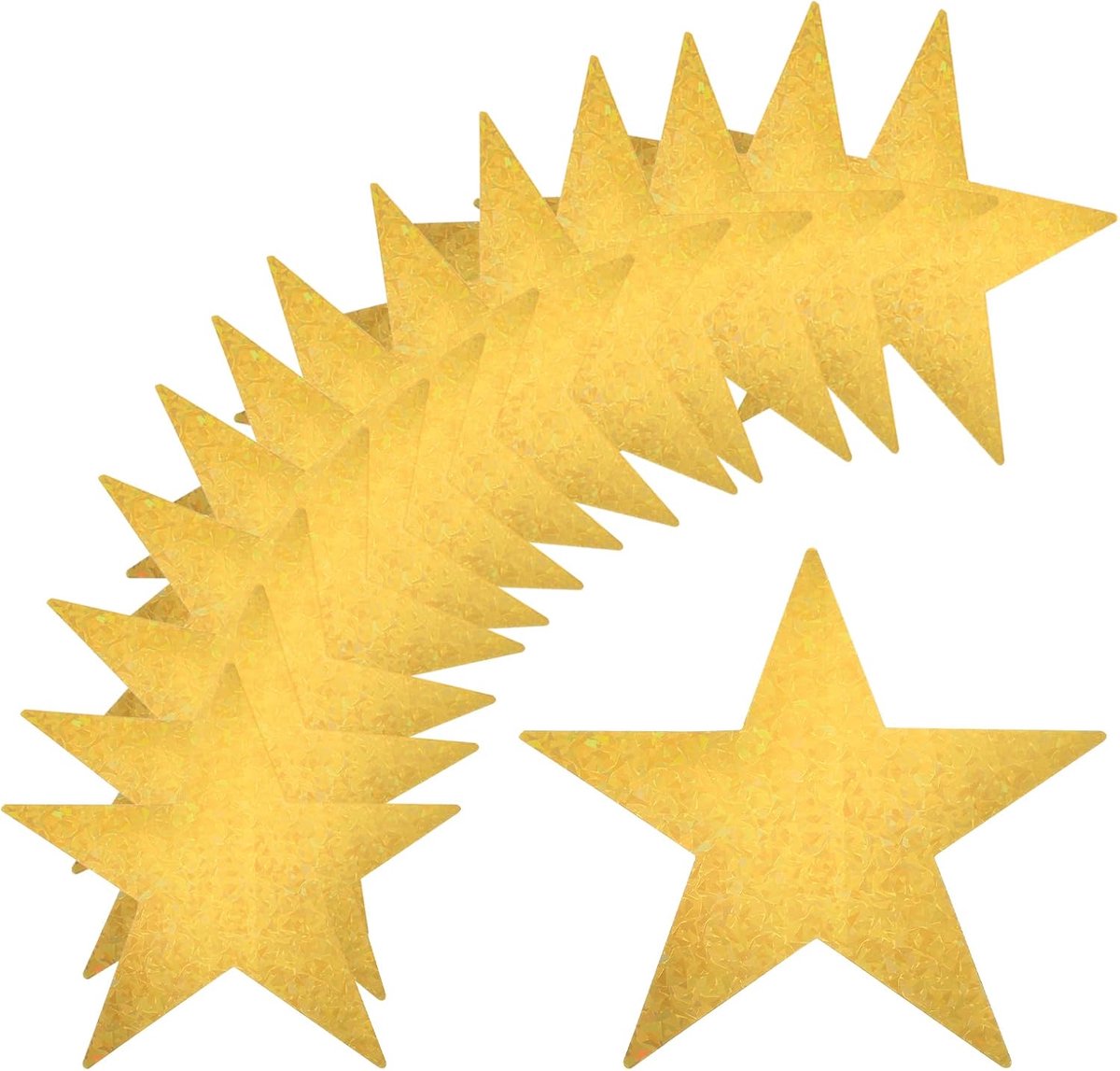 36 stansvormen met gouden sterren, laserdruk, dubbelzijdig, op papier, voor decoratie van de klas, feest, 27,9 cm