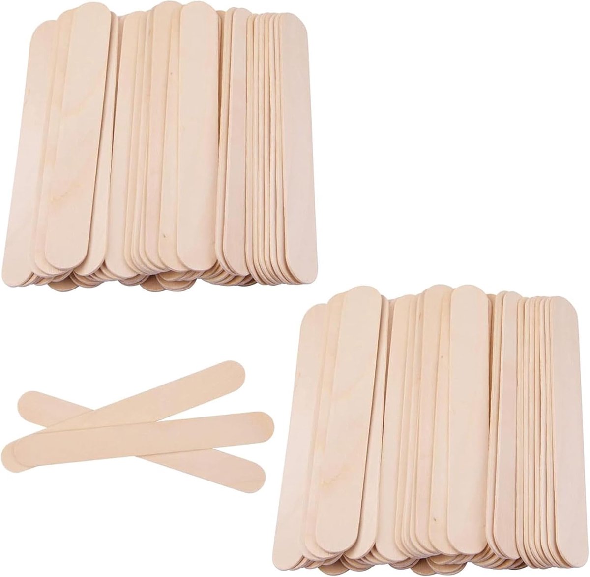 Stokjes voor wasstokjes, houten waspatels, wasstaafjes van hout, 100 stuks, spatels voor wasstaafjes, houtwaspatel, waspatels voor wasstaafjes