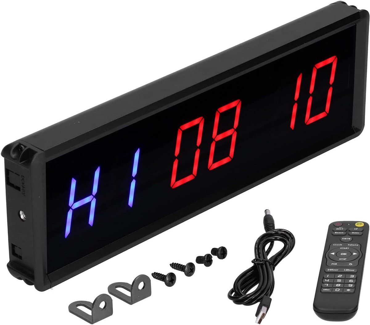 Interval Timer voor Fitness Training - Aftelklok en Oplopende Stopwatch voor Thuisgebruik Sportzaal Oefeningen