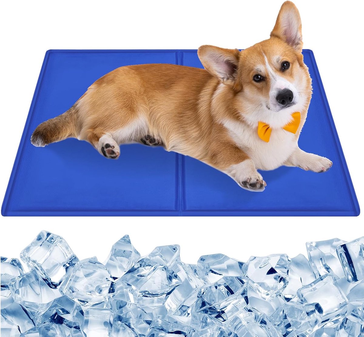 Koelmat voor honden, 65 x 50 cm, zelfkoelende koeldeken voor honden, veilig, niet-giftige gel, koelkussen, hondenmat voor honden en katten, hondenkoelmat voor zomer, thuis, onderweg in de
