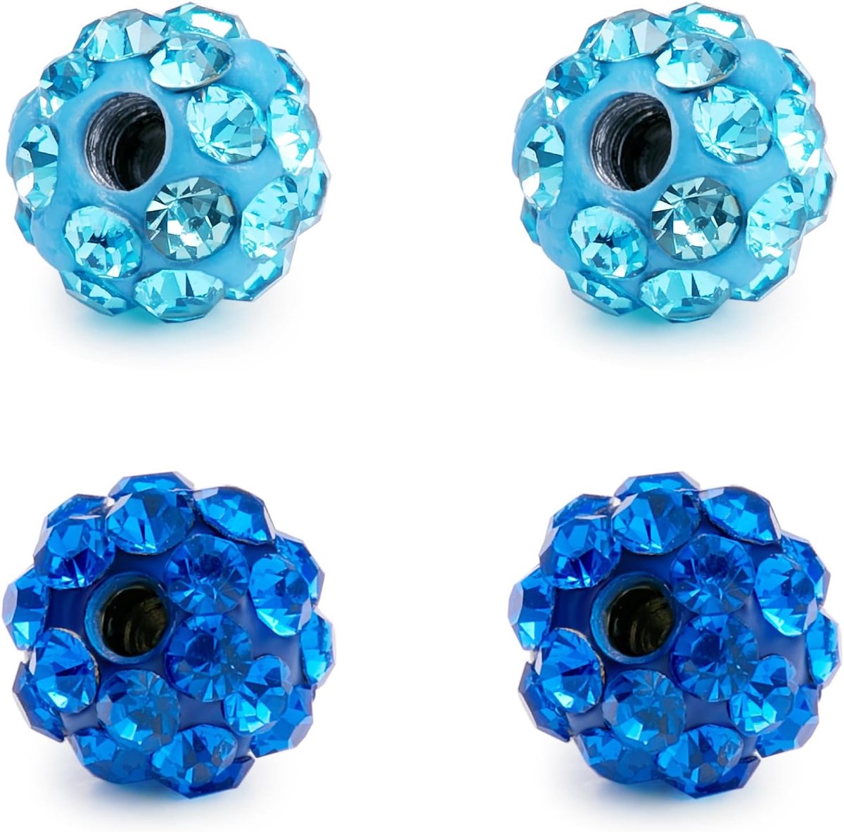 kogel 1,6/1,2/1,0/0,8 mm schroefdraad chirurgisch staal 2,5/3/3,5/4/5/6/8 mm vervangende bal glitter piercing oor septum tang neusring navelpiercing bal zilver wit roze paars blauw