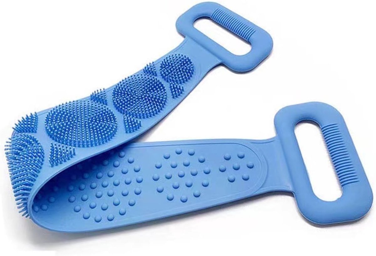 Rugschrobber 70 cm - Dubbelzijdig - Siliconen - Voor een zachte scrubbeurt - SnelShoppen