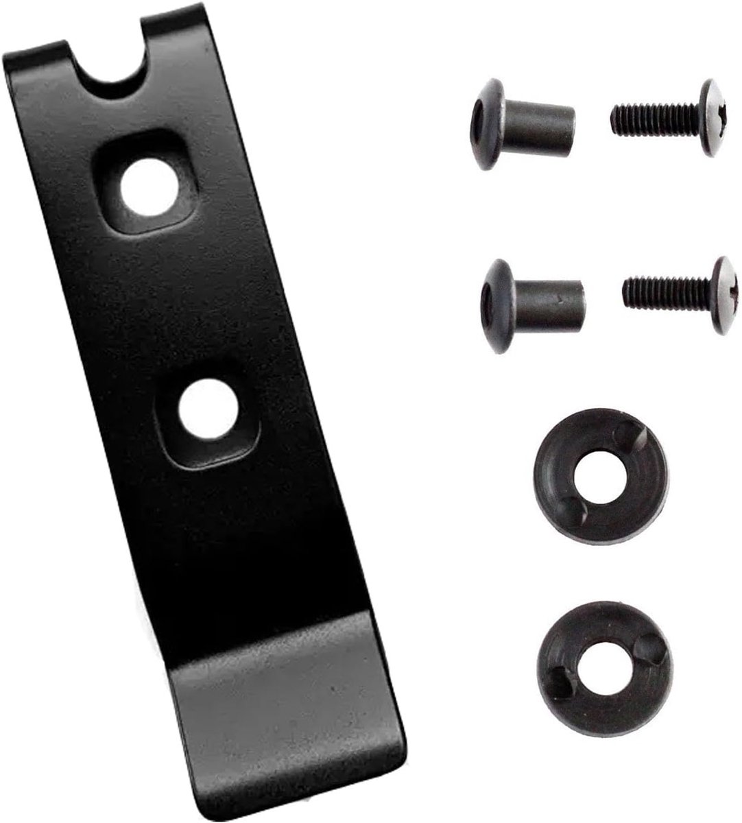 Schede Tailleclip, metaal, zwart, messenschede, accessoires met schroeven en sluitringen, riemclip voor schede, camping, doe-het-zelf, outdoor gereedschap