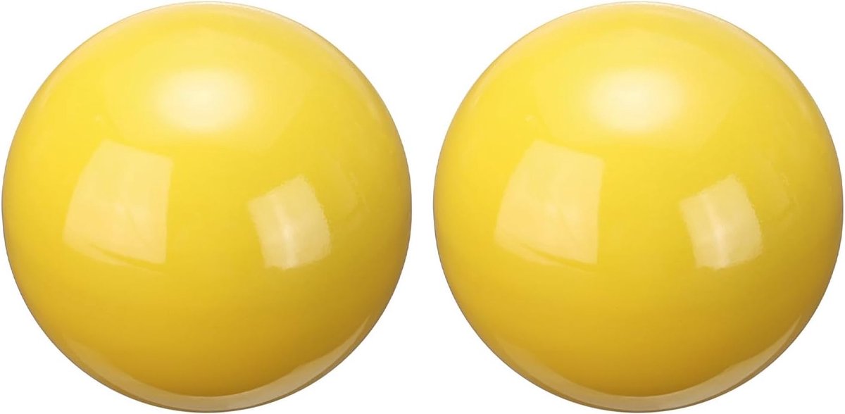 Gazing Globe Decoratiebal, 2 stuks, 38 mm, tuinbal, gepolijste holle bal, naadloze roestvrijstalen gazingbal, gladde spiegelwereldbol voor tuin- en woondecoratie, lichtgeel