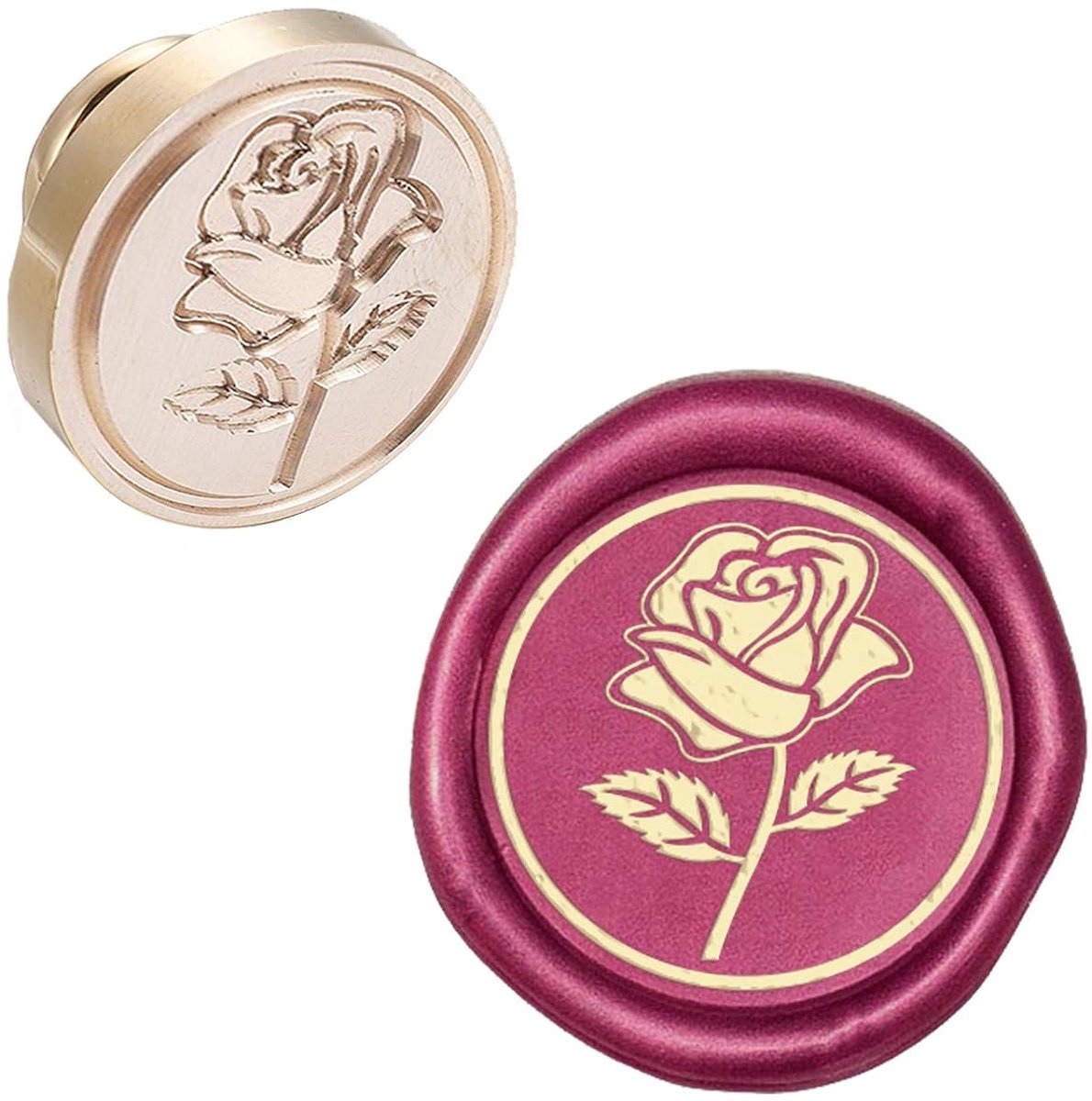 Roze Waszegel Stempel Hoofd Verwijderbare Verzegeling Messing Stempel Hoofd voor Enveloppen Creatieve Geschenken Uitnodigingen Kaarten Decoratie