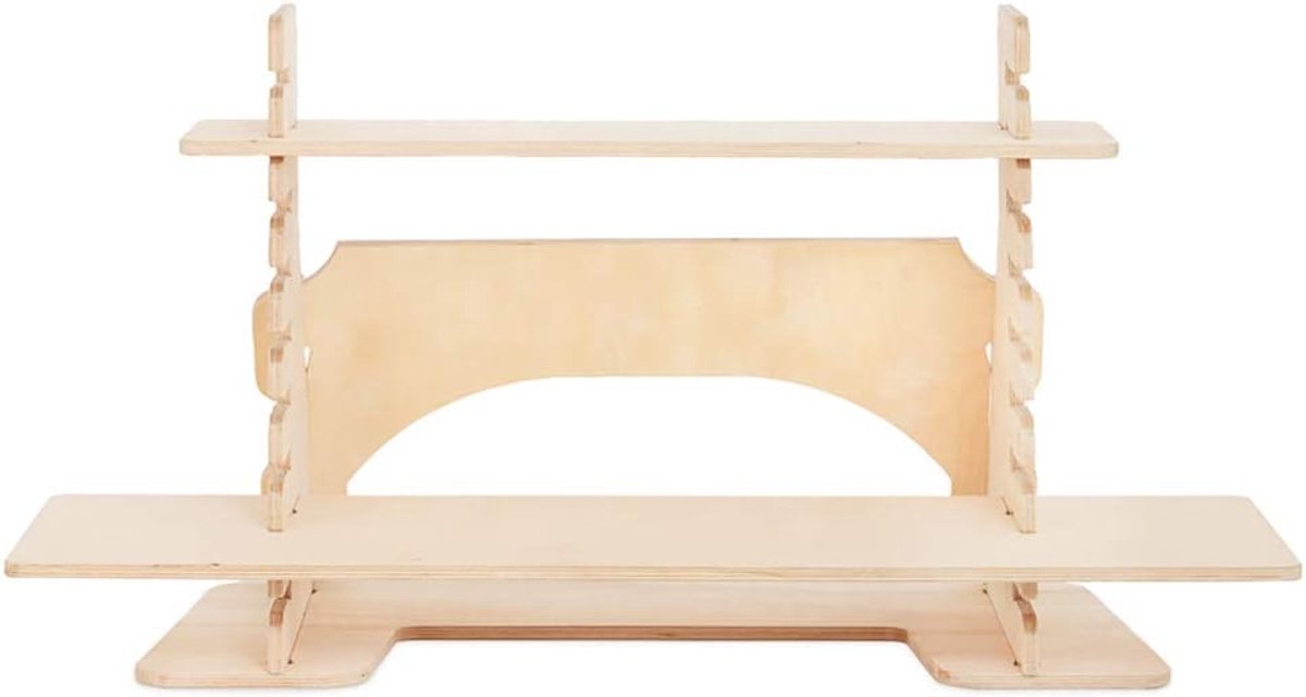 Desk | Ideaal voor Thuiswerken | Zit Sta Bureau | In Hoogte Verstelbaar Bureau | Hout | Minimalistisch Design | 52 x 98 x 58 cm