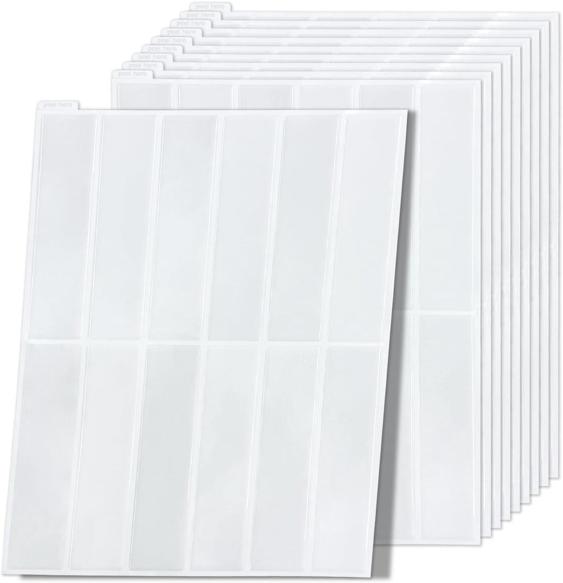10 vellen beschermfolie verwijderen en opplakken, zelfklevende wandtegels voor keuken, badkamer, waterdicht, hittebestendig, plakkende spattegels, 3D-geleffect PET-materiaal (grijs, 22,9 x 29,2 cm)