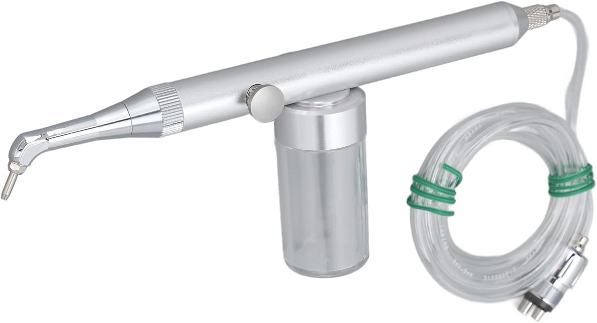Air Prophy Abrasion Kit, Aluminiumoxide Schurende Microetcher Zandstralen, Tanden Bleken Sandblaster met Transparante Slang en 360° Roterende Spuitmond Endodontist Whitening Lucht Slijper