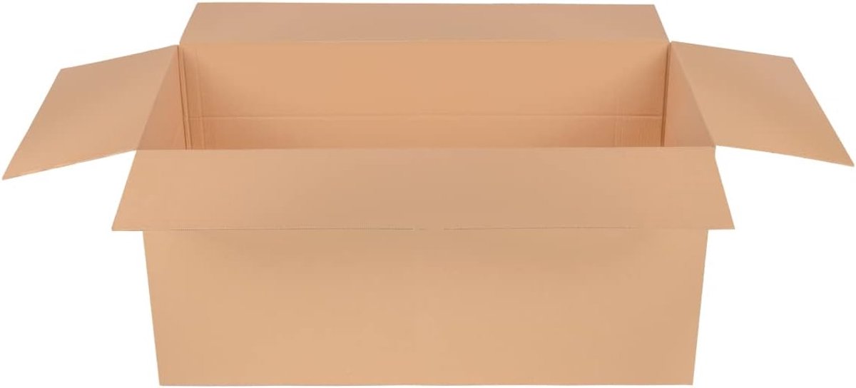 Verpacking 5 vouwdozen, 1200 x 600 x 600 mm, C-golf, variabele hoogte bij 200 en 400 mm, bruin, DHL-karton, maximale pakketgrootte van DHL