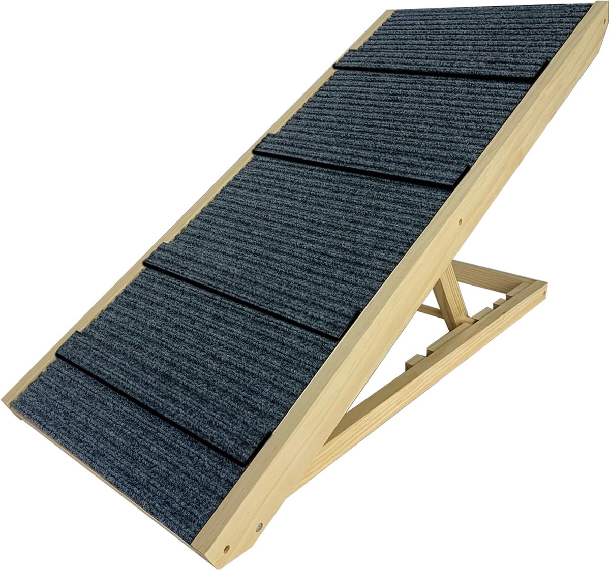 Hondentrap van hout, inklapbare kattentrap, antislip, kattenladder, huisdiertrap voor kleine honden, oude katten, 100 x 40 x 7 cm