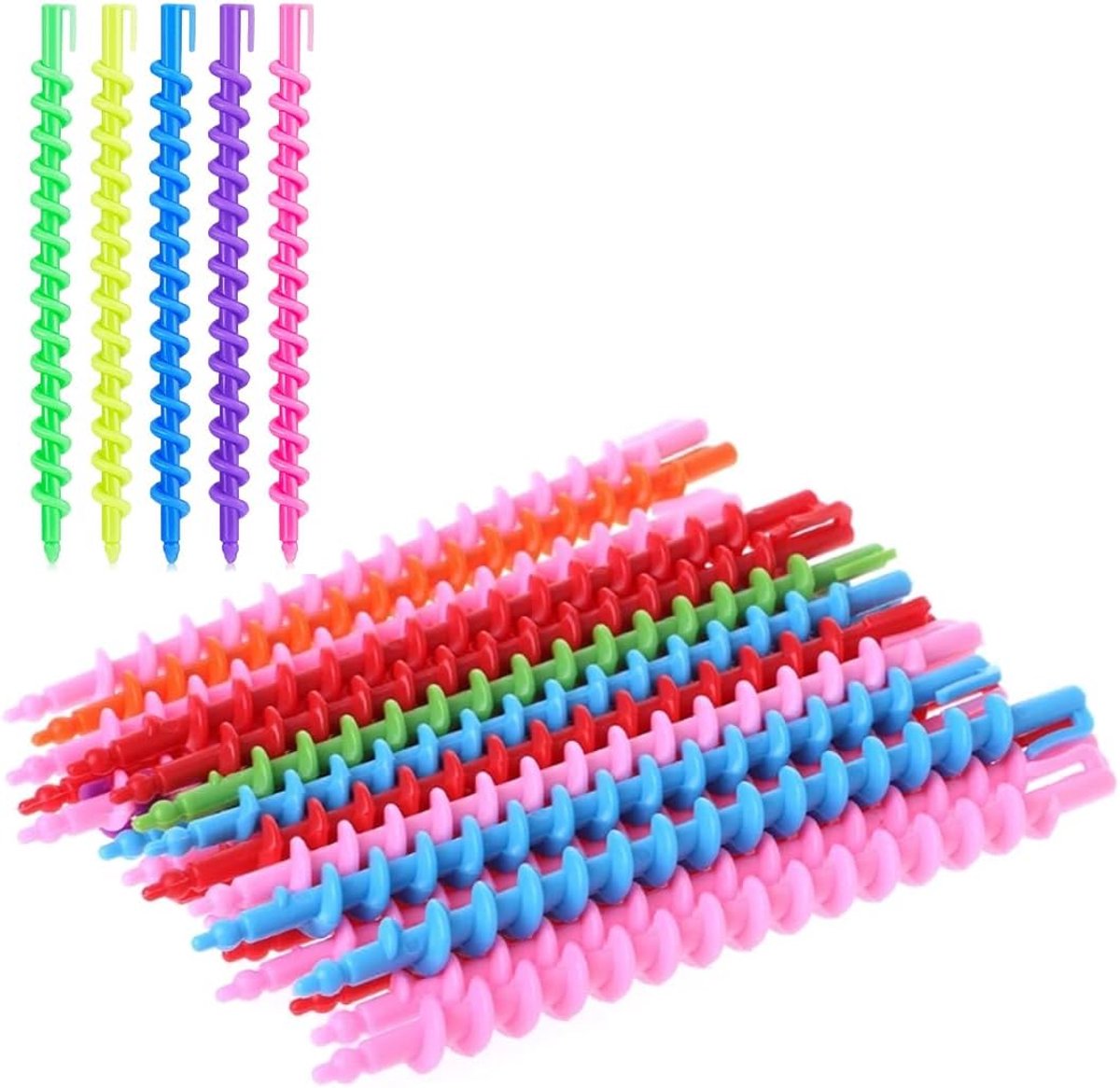 Krulspelden voor krullen, flexibel en klein, golvend haar, krulspelden voor kort haar (groot)