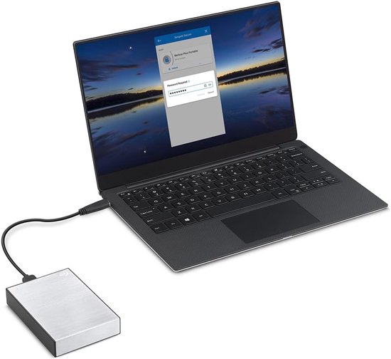 Externe Harde Schijf - Opslagapparaat Data - Bestanden Backuppen - Met Eén Klik - 2TB - Zilver — afbeelding 2