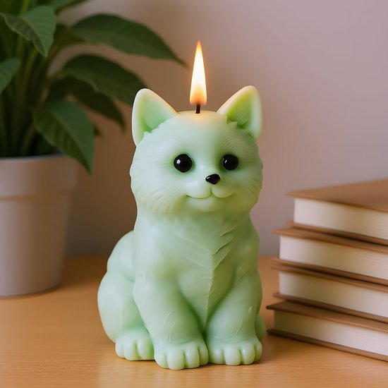Staande kattenkaars, gietvorm, siliconen vormen voor het maken van aromatherapiekaarsen, gips, klei, ambachtelijke kaars, huisdecoratie — afbeelding 3