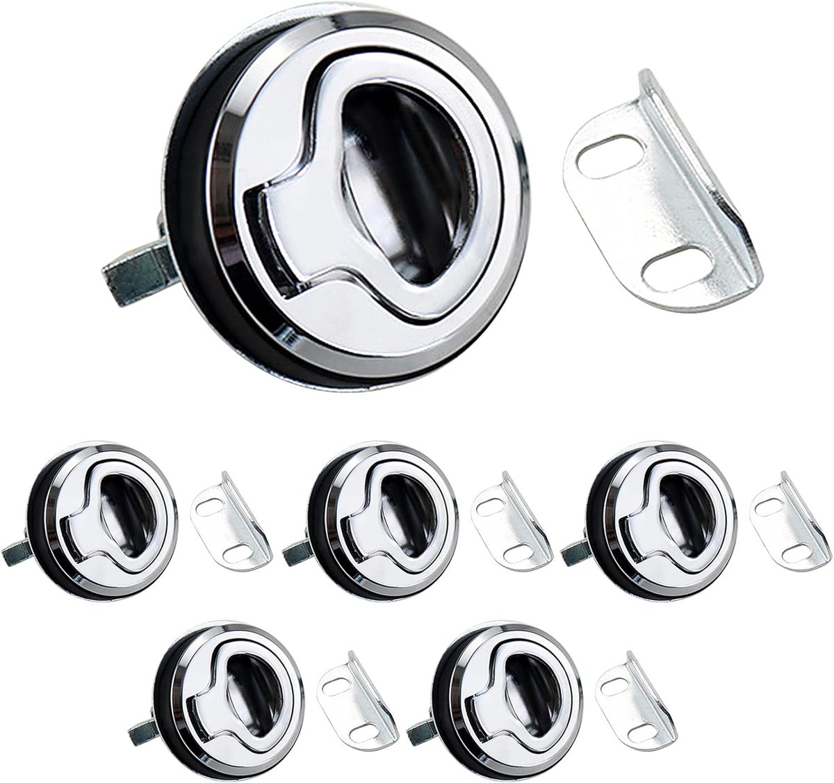 Lock, latch Flush Hatch Locker, treklift hatch valslot, meubelslot, vergrendeling, meubelgreep, push-lock-slot voor camper, camping, boot, caravan, kast, kast