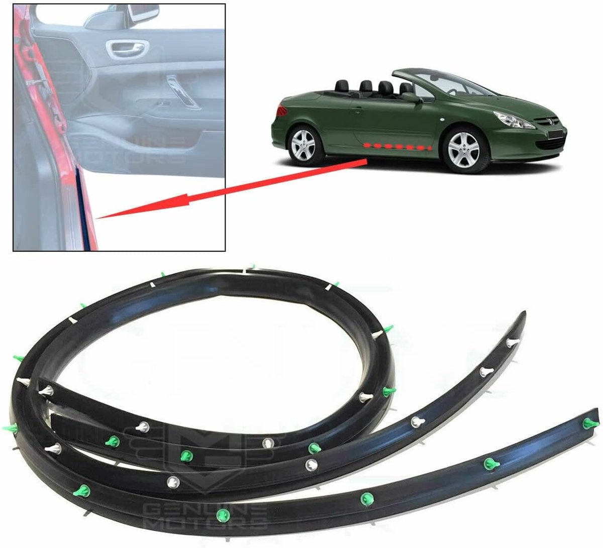 Weerstrip Vervanging Voor 307 CC Cabrio/Cabrio (2003-2009) (Een paar)