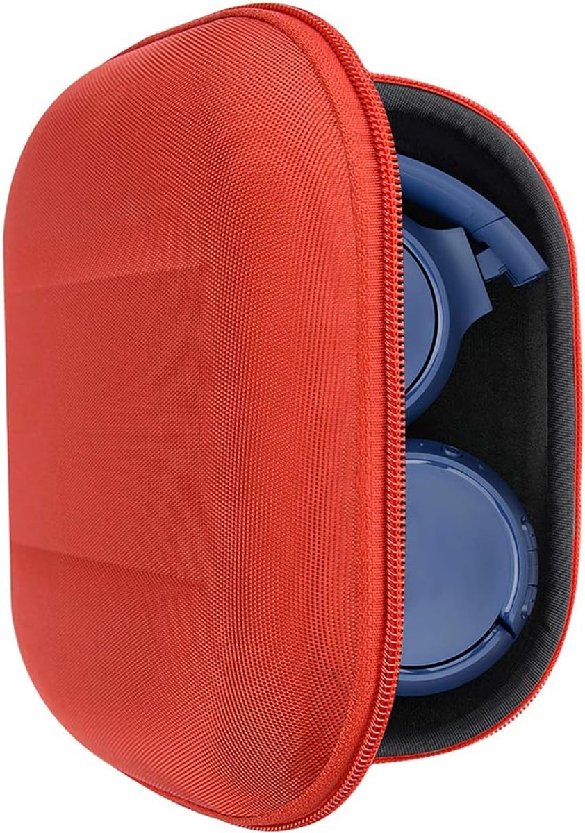 UltraShell-hoesje compatibel met JBLs Tune 600 BTNC, Live 400BT, Tune 500BT, T450BT, E45BT hoofdtelefoon, vervangende beschermende harde schaal reisdraagtas met kabelopslag (Red)