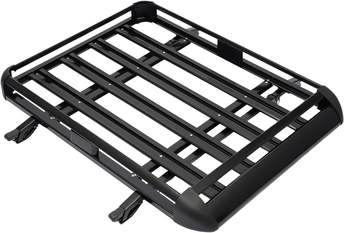 Mand, badkuip, bagage, vracht, raildrager, auto, aluminium, universeel, geschikt voor universele SUV-modellen, zwart