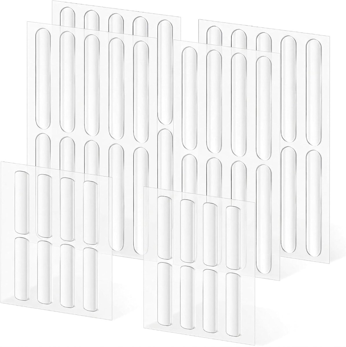 56 stuks meubelbumpers, transparant, van siliconen, zelfklevende strips voor meubel- en deurbeschermers