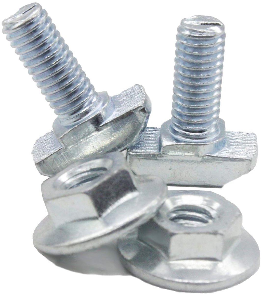 20x hamerschroef M6x25, voor groef 8 en 8E, brug 1,5 mm, staal 8.8 verzinkt