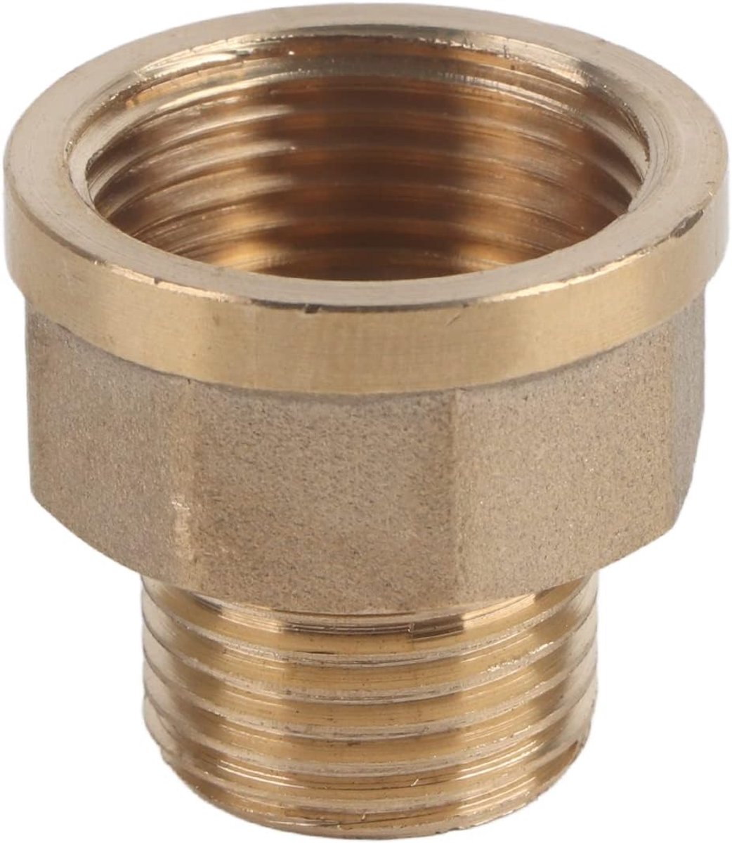 22mm tot 15mm reductiemiddel, 1 st messing buisfitting reducerende bus slang adapter 1/2 BSPT buitendraad en 3/4 BSPT binnendraad vervanging accessoire