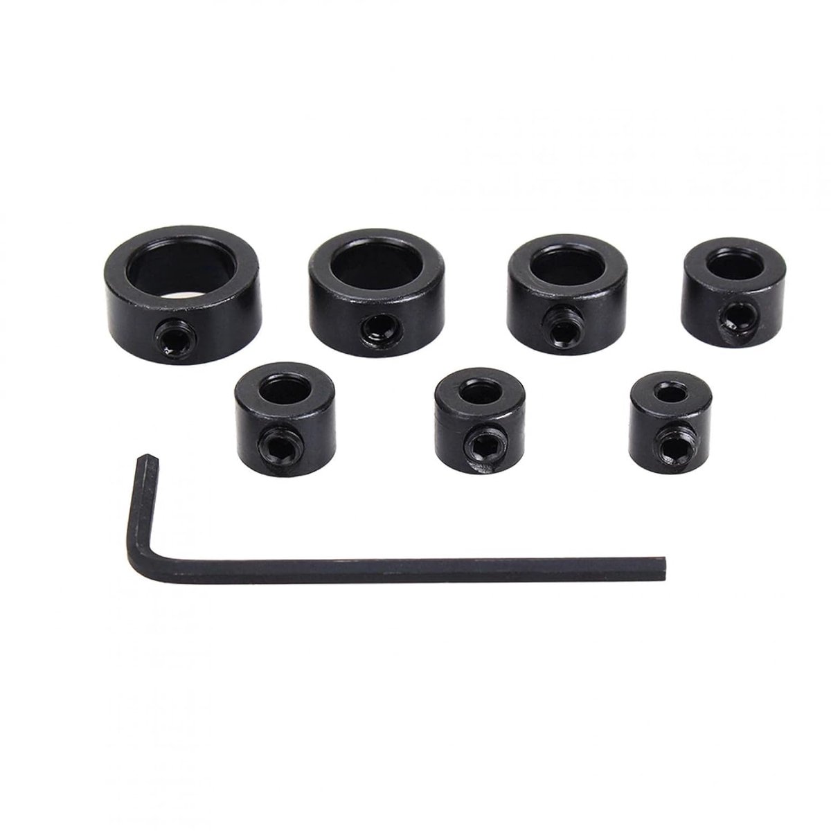 8 stuks houtbewerkingsboor dieptestop-kraag ring locator tool stelring stellingsregelaar + inbussleutel 3-12 mm