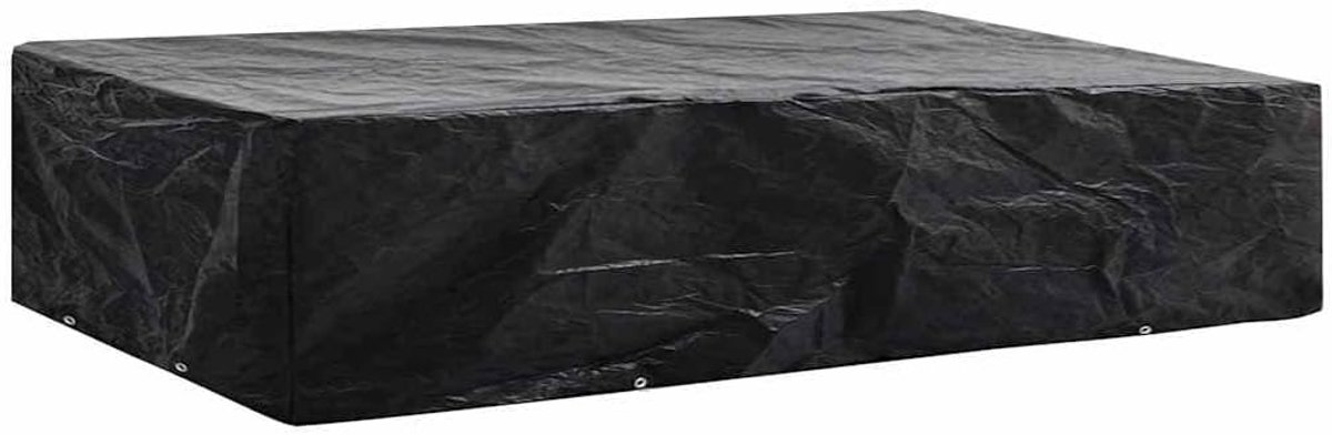 Beschermhoes voor tuinstoel, 218 x 77 x 55 cm, polyethyleen | Wasbaar, opvouwbaar, 8 aluminium ogen, bevestigingskoord, regen en wind