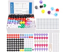 307 stuks moleculaire modelkit voor organische en anorganische chemie - chemie moleculair model - 126 atomen & 30 orbitalen & 150 links & 1 korte link remover tool, 17 millimeter, 23 millimeter