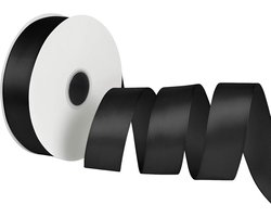 lint zwart, Dooozy 38 cm 91 m cadeaulint lint voor geschenkverpakking, kunsthandwerk, haarstrikken, boeket, decoratie