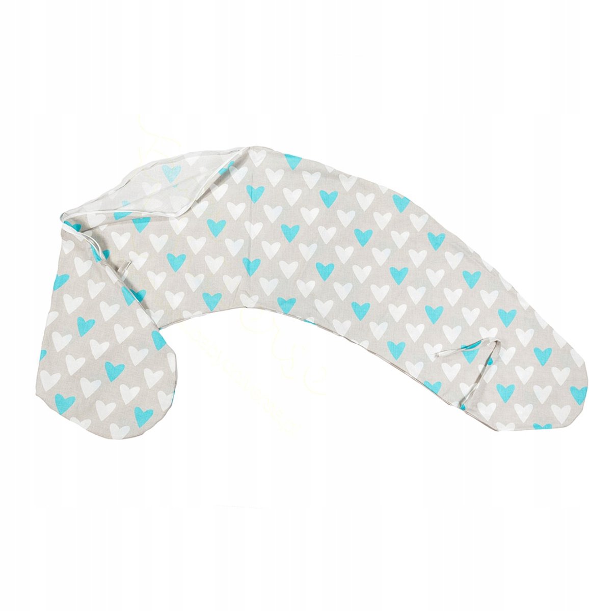 Reserveschoentjes voor zwangerschapskussen Rogal 170cm - Turquoise Hartjes