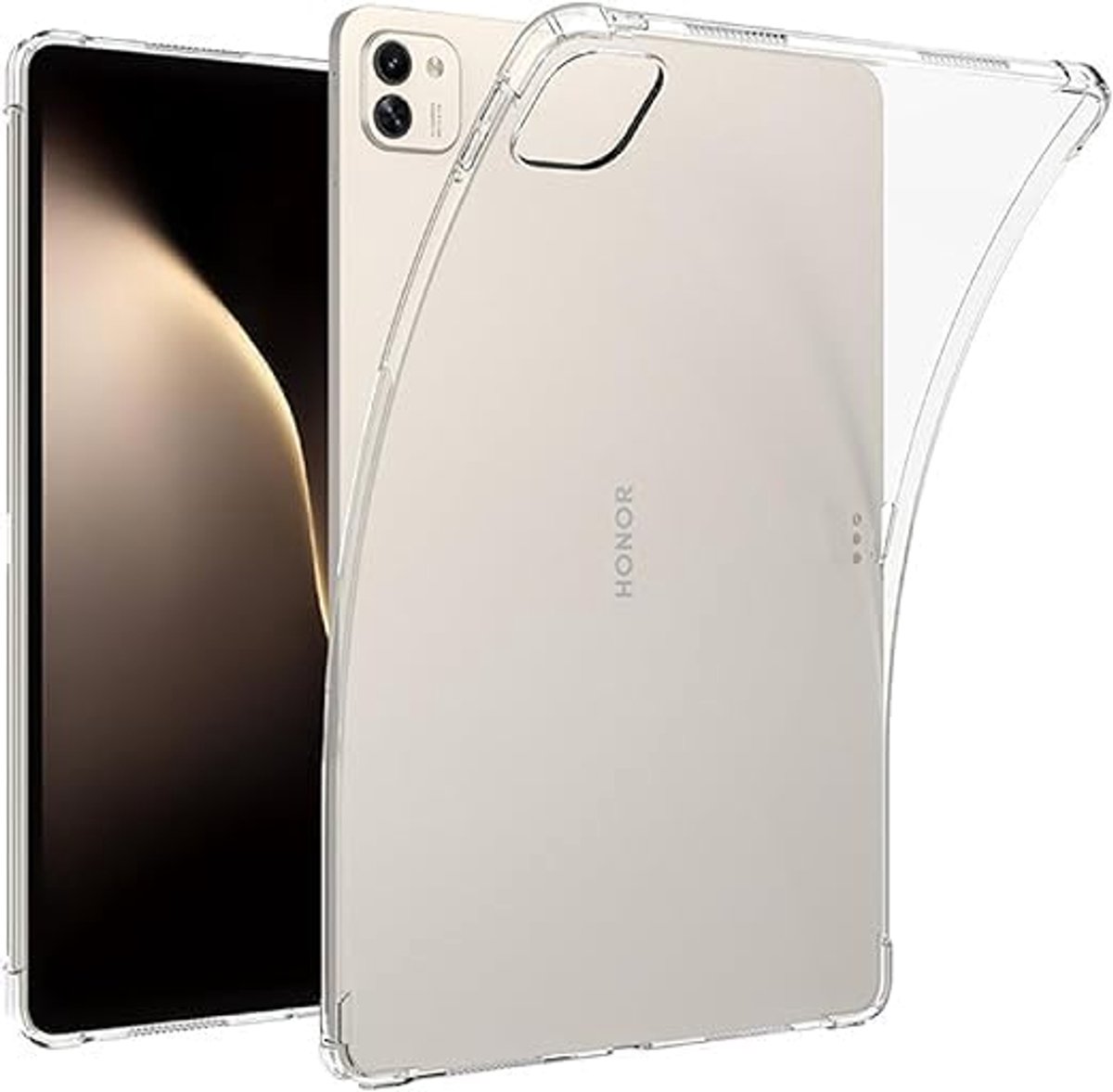 Tablet hoes voor Honor MagicPad 4 12.3 - Soft TPU achterkant - Ultra dun ontwerp - Bescherming tegen stoten - ShopVlot